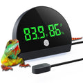 PAIZOO LED Rechargeable Reptile Thermometer Hygrometer, Always-on Display