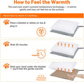 Toozey Small Pet Heating Pad, 6 Adjustable Temperature Dog Cat Heating Pad with Timer, Waterproof Heated Cat Bed with Chew Resistant Cord, Indoor Electric Pet Heated Mat 18x16in