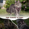 Large Cat Harness and Leash Set| Escape Proof Adjustable Mesh Vest with Reflective Strips, No-Choke Soft Breathable Harn
