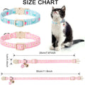 UP URARA PUP Cat Collar, Pack of 2 Summer Kitten Collars-Cute Blueberry and Peach Pendants-Breakaway Kitty Collars,Cat Collar with Bell, for Girl & Boy Cats