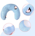 Lystaii Cat Pillow for Indoor Pet Cat Dog Calming Pillow Soft Fluffy Cat Bed Pillow Dog Neck Pillow Pet Toy Half Donut A