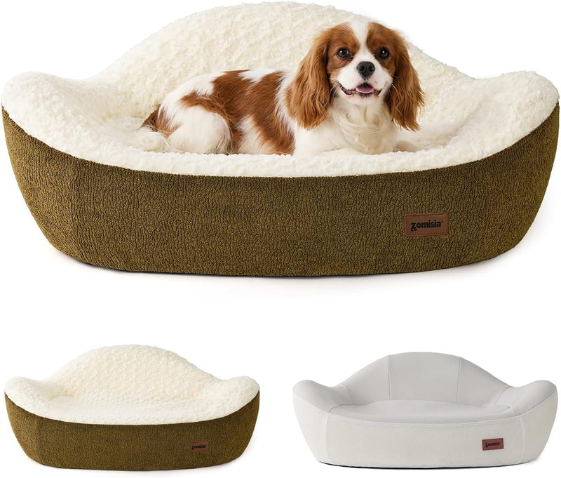 ZOMISIA 45D Orthopedic Memory Foam Dog Bed Sofa with 2 Washable Cover Green