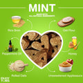 Mint Horse Treats – 1 lb Bag – All-Natural, Low Sugar, Heart-Shaped Baked Biscuits – Peppermint & Honey Flavor – Vet-End