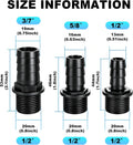 Nozzles kit for Fountain Pump 3 Sizes Replacement Adapters for Aquarium and Fish Tank and Pond