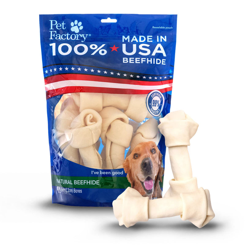 Pet Factory 100% Made in USA Beefhide Dog Chews – 6–7