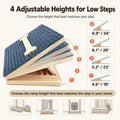 Dog Ramp for Stairs 2 Pack, 4-Level Adjustable Wooden Pet Steps