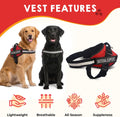 ESA Dog Vest Bundle with ID Tag and Informational Cards, Adjustable Emotional Support Dog Harness, S