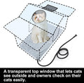 Texsens Heated Cat House for Outside - Weatherproof Large Outdoor Cat Shelter with Roof Window & Cozy Cushion - Ideal fo