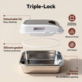 304 Stainless Steel Dog Food Storage Container with Lid for Cat Bird Pet Dry Food Treats, Mouse Proof Small Storage Bin 