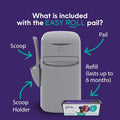Litter Genie Easy Roll Cat Litter Disposal Pail | Odour Control, Refill Bags & Scoop
