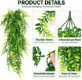 Reptile Plants for Terrarium Tank – Bearded Dragon Tank Accessories, Artificial Hanging Plant Vines, Habitat Decor & Hid