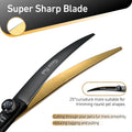 Fenice Peak 8'' Black Dog Grooming Scissors Goldern Curved Scissors with Ergonomic Offest Handle and Pattern Screw Pet Grooming Trimming Shears Durable and Sharp 440C