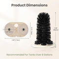 Turtle Brush with Suction Cup - Twist-Lock Aquatic Turtle Shell Cleaner