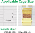 Hamiledyi Automatic Bird Feeder No Mess Bird Cage Feeder Transparent Acrylic Parrot Seed Food Container with Perch Cage 