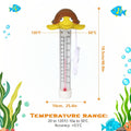 Floating Pool Thermometer, Large Size Easy Read for Water Temperature with String, Shatter Resistant Floating Thermomete
