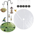 Bird Seed Catcher for Pole & Ground - Clear PE Outdoor Mat for Under Bird Feeder, Waterproof Bird Feeder Seed Catcher Tr