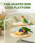 2 PCS Bird Perches for Cage, Fan Bird Perch, Flat Perches for Birds Cages, Birds Platform for Parakeet Conure Cockatiel 