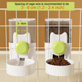 Lemtrflo Rabbit Water Dispenser, Cage Automatic Hanging Bunny Feeder