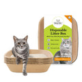 Kitty Sift Disposable Cat Litter Box Large, 6 Count – Portable Litter Box for Travel, Durable Disposable Litter Boxes for Cats, Eco-Friendly Cat Litter Tray, Odor Control