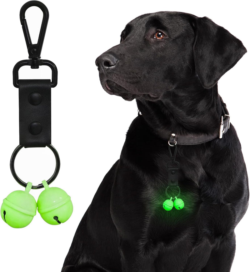 Whimsii Bells for Dog Collar, Glow Bell for Medium to Large Dogs, Easy Clip Clasp, Extra Loud Pet Tracker & Save Wildlife, Durable Copper Bells (Small-medium breed)
