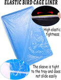 Niwaes Disposable Bird Cage Liners Clear Plastic Parakeet Cage Liner Bag - 50 Pcs Parrot Cage Tray Liners Universal Film Bird Cage Accessories for Finches Canaries Cockatiels Birdcage