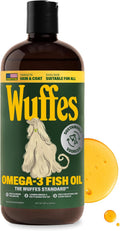 Wuffes Omega-3 Fish Oil for Dogs, 16 oz - Pure Wild Alaskan Pollock Oil with EPA & DHA, Supports Skin, Coat, Joint & Heart Health, for All Breeds & Ages, Polloc