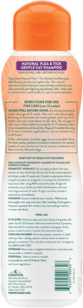 TropiClean Gentle Flea Shampoo for Cats, Flea and Tick Prevention for Cats, Powerful & Natural Defense, Made in USA, 12 oz.