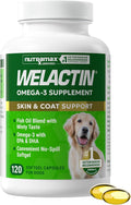 Nutramax Welactin Canine Softgels, Omega 3 Supplement for Dogs, Softgels, 120 Count