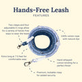 The Lucy & Co. Blueberry Twist Ombre Blue Hands-Free 6-in-1 Rope Leash