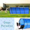 Dog Agility Tunnel 2-Pack 71"x22" with Stakes & Stop Grid for Training