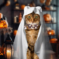 ADOGGYGO Halloween Cat Collar Breakaway, Pumpkin Ghost Cat Bowtie Collar