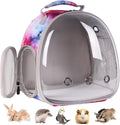 Bunny Carrier Backpack with Space Capsule Clear Bubble Window - Portable Small Animal Backpack Travel Pet Carrier Galaxy
