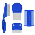 GNAWRISHING Flea Comb 4Pcs with High Strength Teeth Pet Tear Stain Remover Combs, Pet Dog Cat Grooming Comb Set Effective Float Hair Remover