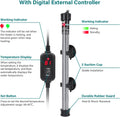 hygger Submersible Aquarium Heater, 100W 150W 200W 300W Adjustable Fish Tahk Heater with Temperature Controller, LED Dis
