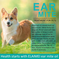NBTREKTIE Ear Mites Clean for Dogs & Cats - Cat Ear Mite Treatment with Aloe Vera, Cleaner on Contact & Soothes Itching, Vet-Recommended Formula for Pets Ear Cleaning, Fast-Acting 0.75oz Bottle