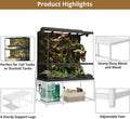 4x2x2 Reptile Enclosure Stand – 48"x24" Tall Reptile Tank Stand for 120 Gallon Aquarium Stand, Bearded Dragon Cage, Snak
