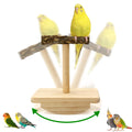 Natural Wood Bird Perch Stand Training, Intelligence Puzzle Enrichment Toys for Parakeets, Wooden Parrot Perch Platform, Bird Playground Play Stands for Conure, Cockatiel, Budgie Interactive Toys