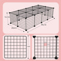 Guinea Pig Cages with Door and Top, 49.2x24.6x12.2inch Small Animal Cage, 20pcs Metal Grid Panels Small Animal Playpen, 