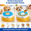 KILIN Slow Feeder Dog Licking Bowl with Rolling Ball,4 Non-Slip Pads,8fl oz