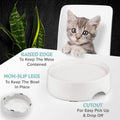 CatGuru Food Table for Cat Bowls, Elevated Feeding Station for Cat Food Bowl, Raised Stand for Pet Food and Water Bowls, Pet Feeder for Indoor Cats, Stress Free Stand for Pet Dishes (Marshnallow)