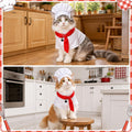 Cat Chef Costume for Medium Cat Pet Chef Hat Bow Tie Set Halloween Costume