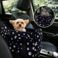 Center Console Dog Car Seat Safe Travel for Small Dogs Under 15 lbs Detachable Washable Pet Carrier with Storage Pockets