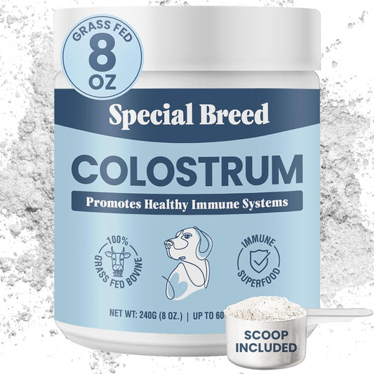 Special Breed Bovine Colostrum for Dogs and Cats – Grass Fed Colostrum Powder – Immune Support, Allergy & Itch Relief – 