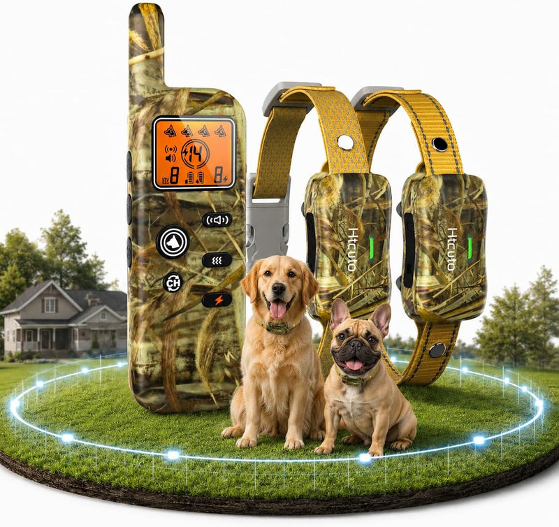 Htcuto Wireless Dog Fence System for 2 Dogs Electric Dog Fence