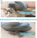 Guilinyuheng Pet Hair Remover Glove for Dogs & Cats, Upgraded Reusable 5-Finger, Gentle Deshedding Grooming Brush, Pet Hair Removal Tool for Furniture, Couch, Carpet, Car Seats, Sky Blue, 1 Count