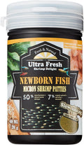 Ultra Fresh Baby Fish Food, 50% Sword Prawns Shrimps, High Protein, Slow Sinking, Fine Powder for Newborn Fry Fish 0.7oz