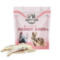 Benji & Louie Air Dried Whole Rabbit Ears with Fur - Natural Healthy Dog Treats or Dog Chews, Single Ingredient, 1.5 oz, 4 to 6 Count