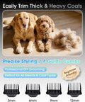 M&M STAR Dog Grooming Kit, Low Noise Dog Clippers, 2-Speed IPX7 Waterproof, Rechargeable Cordless Pet Hair Clippers Trim