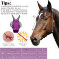 Weewooday 2 Pcs Mesh Horse Fly Mask with Ears, M, Purple, Pink
