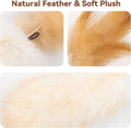 Migipaws 2-Pack Plush Cat Toys with Natural Feather & Catnip, Soft Fluffy Tail & Interactive Hanging Ring for Wand Attac
